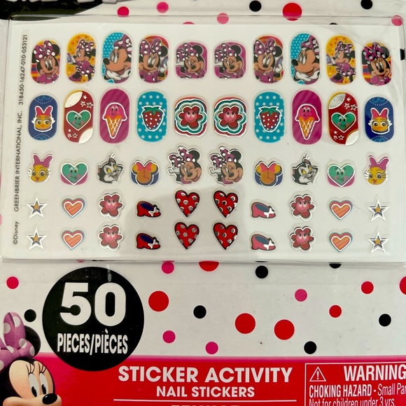 New Minnie Mouse Sticker Activity Nail Stickers - Picture 1 of 2